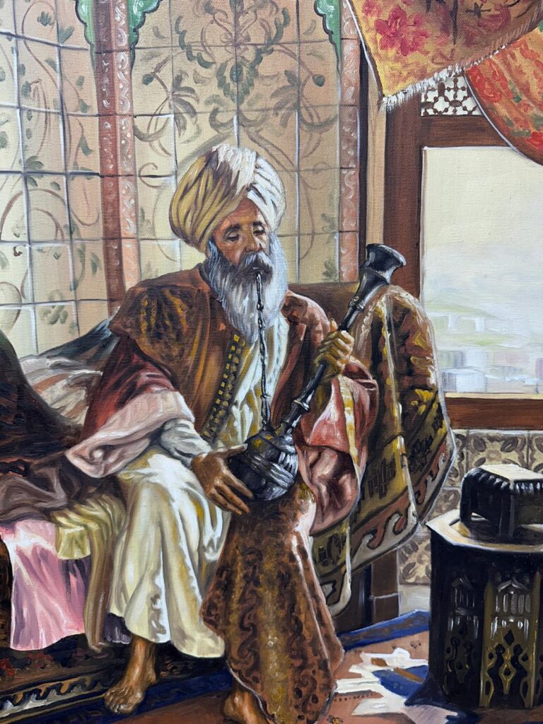 Rüzgar/ R.Ernst “Smoking the Hookah” Reprodüksiyon - Detay